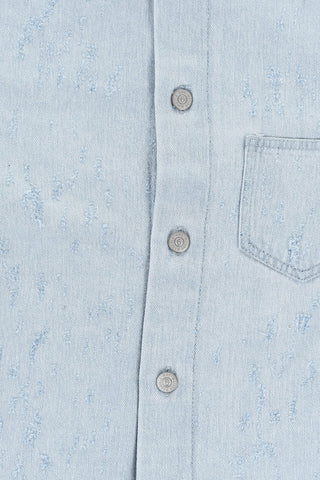 MM6 Distressed Denim Shirt Dress