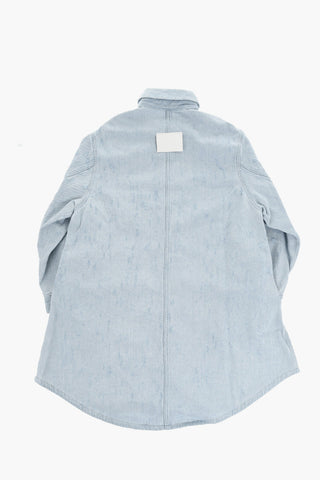 MM6 Distressed Denim Shirt Dress