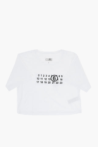 MM6 Crewneck Cotton T-Shirt with Logo