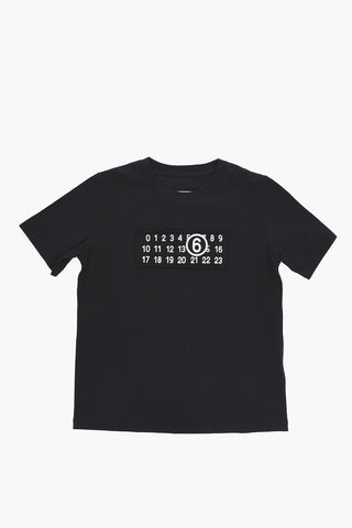 MM6 T-shirt Girocollo In Cotone con Logo