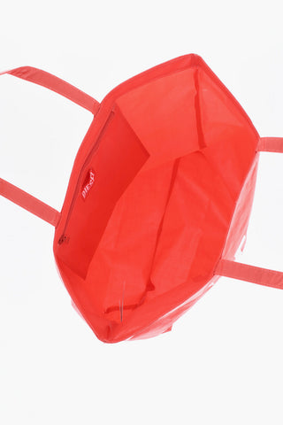 Borsa Tote WEODER in Tinta Unita con Logo a Contrasto