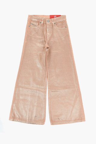 Slim Fit Jeans 1978-J mit ausgestellter Form und Metallic-Effekt