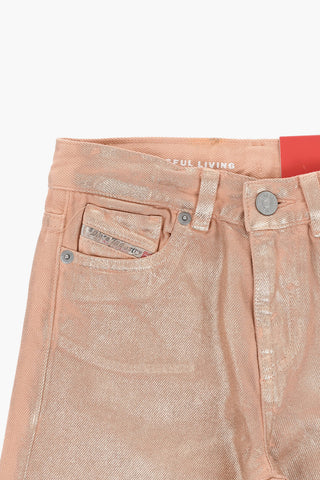 Slim Fit Jeans 1978-J mit ausgestellter Form und Metallic-Effekt