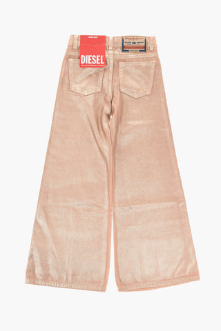 Slim Fit Jeans 1978-J mit ausgestellter Form und Metallic-Effekt