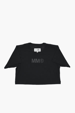 MM6 T-shirt Girocollo In Cotone con Logo