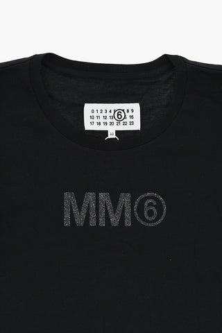 MM6 T-shirt Girocollo In Cotone con Logo