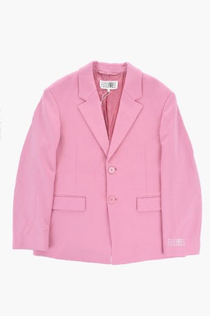 MM6 Einfarbiger Blazer mit Klappentaschen