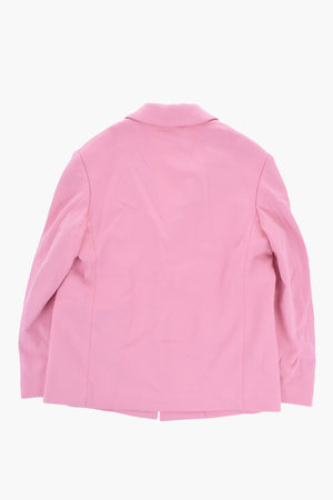 MM6 Einfarbiger Blazer mit Klappentaschen