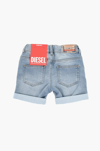 Stretch Denim Shorts PGALLYB JJJ with Turn-Up Hem