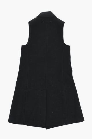 MM6 Ärmelloser Mantel aus Schurwollmischung
