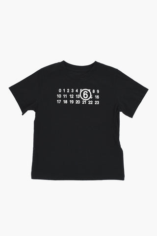 MM6 T-shirt Girocollo In Cotone con Logo