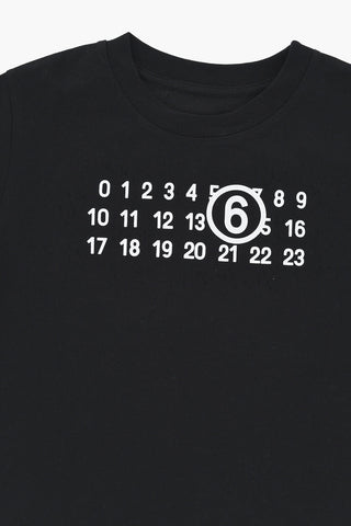 MM6 T-shirt Girocollo In Cotone con Logo