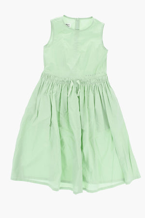 MM6 Vestito Senza Maniche in Cotone con Pieghe