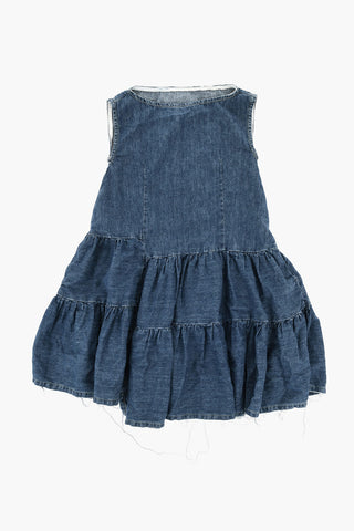 MM6 Denim-Kleid mit ausgestelltem Rock