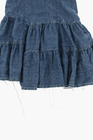 MM6 Denim-Kleid mit ausgestelltem Rock