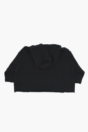 MM6 Felpa Crop in Cotone con Monogram