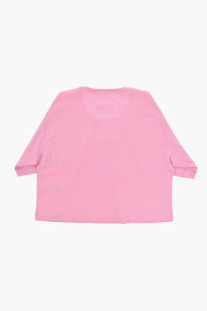 MM6 Oversized Crewneck T-Shirt with Glitter Logo