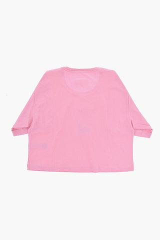 MM6 Oversized Crewneck T-Shirt with Glitter Logo