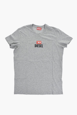 Solid-Colored T-Shirt and Shorts Set with Printed Logo