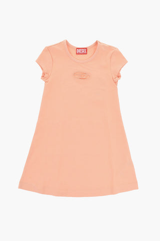 Stretch Cotton Trapeze Dress DANGIELAM with Cut-Out Detail