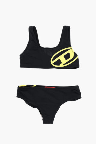 Bandeau-Bikini MRAMMY in Uni mit kontrastierendem Logo