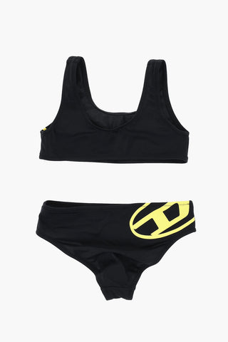 Bandeau-Bikini MRAMMY in Uni mit kontrastierendem Logo