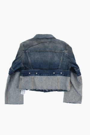 MM6 로고 버튼 데님 재킷