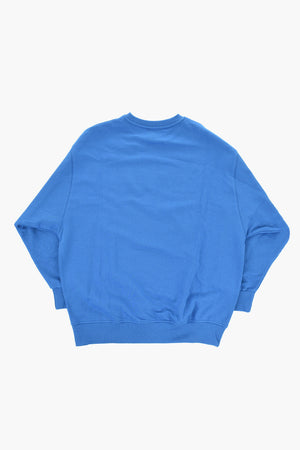 Rundhals-Sweatshirt SIWI aus gebürsteter Baumwolle mit kontrastierendem Logo