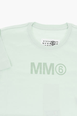 MM6 Oversized Crewneck T-Shirt with Glitter Logo