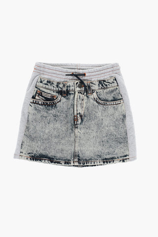 Denim-Rock GEBIXI mit Sweatstoff-Details