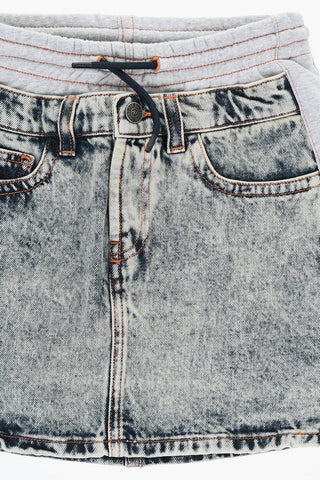 Denim-Rock GEBIXI mit Sweatstoff-Details
