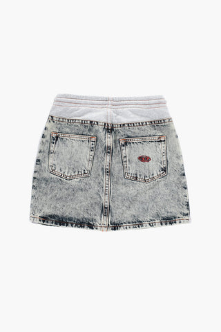 Denim-Rock GEBIXI mit Sweatstoff-Details