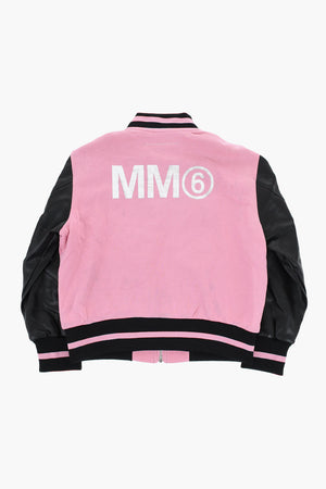 MM6 Felpa Bicolore con Chiusura Zip