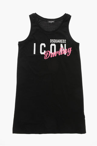 ICON Bedrucktes Baumwoll-Tee-Kleid EASY