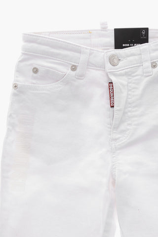 Jeans BOSS 10 A Lavaggio Chiaro con Logo in Rilievo