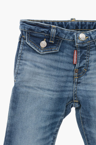 Jeans Stonwashed con Bottoni Logati