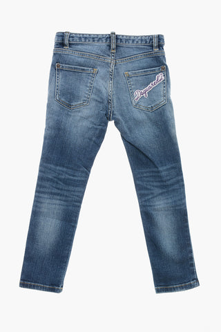 Jeans Stonwashed con Bottoni Logati
