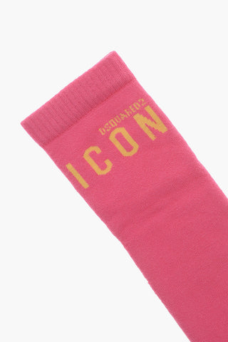 ICON Calzini Lunghi con Monogram a Contrasto