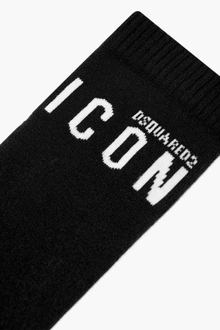 ICON Lange Socken mit kontrastierendem Monogramm