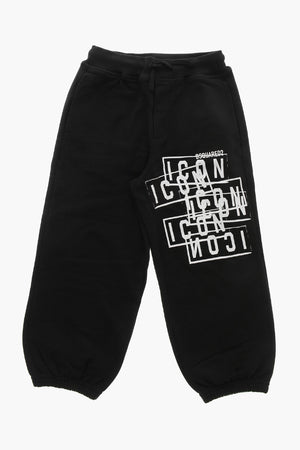Icon Cotton Joggers with Contrast Print