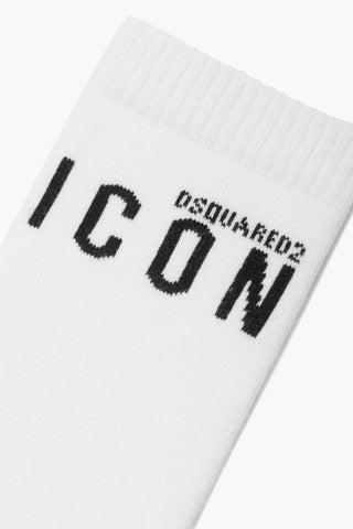 ICON Lange Socken mit kontrastierendem Monogramm