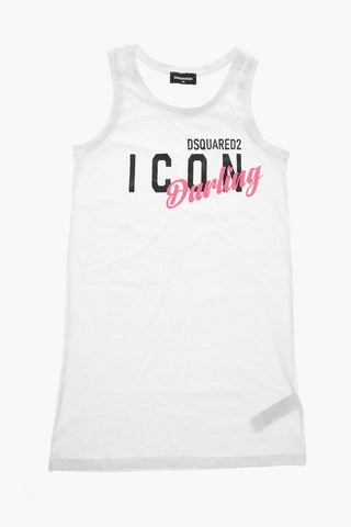 ICON Bedrucktes Baumwoll-Tee-Kleid EASY