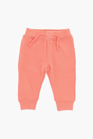 Brushed Cotton Joggers with Printed Logo