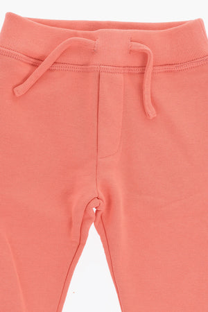Brushed Cotton Joggers with Printed Logo