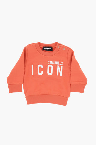 ICON 기모 코튼 스웨트셔츠 대비 로고