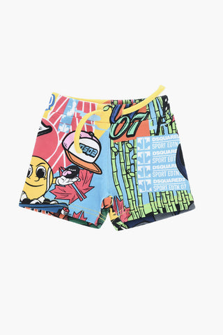 Shorts a Fantasia con Elastico in Vita