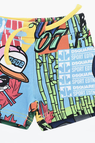 Shorts a Fantasia con Elastico in Vita