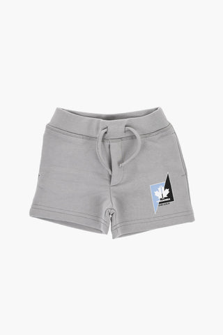 Shorts in Cotone Garzato a 2 Tasche