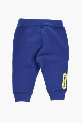 Joggers in Cotone Garzato con Logo Stampato