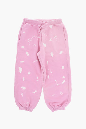 Joggers in Cotone Garzato Effetto Acid-Wash